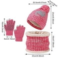 thumbnail image 4 of Girls Winter Hat Neck Warmer Glove Set, Children Beanies Hats Warm Lining Beanie for 2-8 Years Boys and Girls, 4 of 6