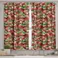 thumbnail image 2 of Ambesonne Fruits Valance & Curtain, Organic Garden Harvest, 55"x30", White Green and Red, 2 of 7