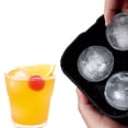 thumbnail image 3 of Mistaha 2PCS 4 Grids Ice Cube Trays Release Round & Square Shaped Ice Trays with Spill-Resistant Removable Lid Stackable Silicone Ice Cube Molds for Home DIY Chilled Drinks, 3 of 7
