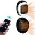 thumbnail image 5 of Mini Plug in Heater, Portable Wall Space Heater with Remote Control, Small Wall Outlet Heating with Adjustable Thermostat and 12H Timer, LED Display for Home Office Bathroom Indoor Use, 5 of 9