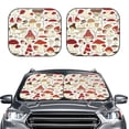 thumbnail image 2 of Honeii Cartoon Mushrooms Print Foldable Car Sun Shade for Windshield, 2-Piece UV Protection Shade, Protects Car Interior, Ideal for Cars, Trucks, SUVs-Small, 2 of 6