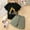 Army Green#2, variant on Fesfesfes Children's Summer Round Neck Shirt Short Sleeved Pattern Thin Shirt Casual Boys' Short Sleeved Shirt Elastic Waist Short Pants Two-piece Set(Black#6,3-4 Years)