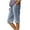 Blue, variant on WIZUTIZ Women Bermuda Shorts Long Sports Wide Leg Leisure Baggy Shorts Mid Rise Solid Shorts Knee-Length with Pockets Shorts for Ladies Thin Work Gray Linen