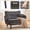Black, variant on Newest Modern Loveseat with Storage Pockets & Armrest Pillows, Deep Seat Boucle 2-Seater Sofa, Tufted Back for Small Space Living Room & Home Office, Dark Gray