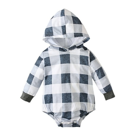 

Larisalt Baby Bodysuit Boy Winter Baby Boys Cotton Footed Sleep and Play Gray