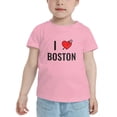 thumbnail image 2 of I Love Boston Funny Toddler T-Shirts for Boys Girls (Pink, 3T), 2 of 5