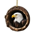 thumbnail image 2 of Taicans Christmas forest Animal Decorations,Realistic Eagle in Log Christmas Tree Ornament - Rustic Woodland Holiday Decor,Festive Tree & Mantel Decor,Hanging Eagle Ornament for Animal Lovers Gift, 2 of 9