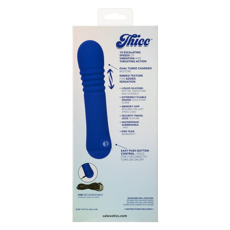 CalExotics Thicc Chubby Thrusting Tickler Rabbit Vibrator,Blue - Walmart.com