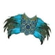 thumbnail image 1 of Chal de plumas artificiales para disfraz de cosplay para cóctel de Año Nuevo Azul, 1 of 9