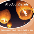 thumbnail image 4 of CCOCC Chinese Lanterns,Romantic Beautiful Design Paper Lanterns,Creates Memorable Moments Lanterns to Release in Sky, 4 of 5