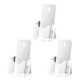 thumbnail image 1 of 3-Pack Acrylic Brochure Holders for Countertop, Tabletop Display Stand for Pamphlets Menus Magazines Literature, Flyers, Cards, Multi-Use Organizer with Slant Back Design, Clear, 1 of 2