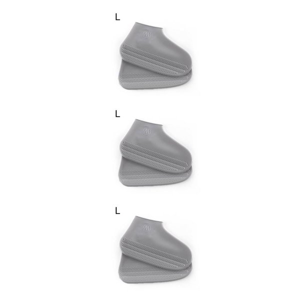 Wosthever Cubierta de zapatos Protector de zapatos impermeable de silicona Cubrezapatos antideslizantes resistentes al desgaste, gris, L Type1 NO1 Wosthever CBP177695