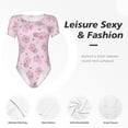 thumbnail image 6 of Rateoe Cute Pig Printed Women Rash Guard Short Sleeve,Tummy control Swimsuit Surfing Swimsuit Bathing Suit Short-sleeved Onesie UPF 50+, 6 of 6