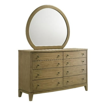 Coaster Granada 8-Drawer Rectangular Modern Wood Dresser and Mirror Natural Pine