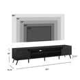 thumbnail image 3 of Walker Edison Mid-Century Modern 2-Door TV Stand for TVs up to 90”, Black, 3 of 11