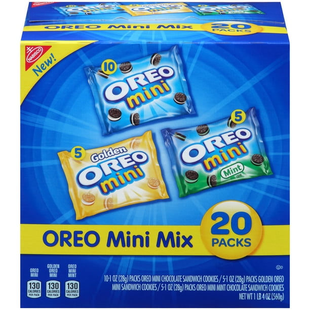 Nabisco Oreo Original, Mint, & Golden Oreo Mini Mix, 1 Oz., 20 Count