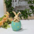 thumbnail image 3 of Bearachild Decoración de patrón de animales bonitos de Pascua, artesanía de escritorio, escultura de resina, figurita de vacaciones, adorno, accesorios Artesanía Verde Bearachild HA071401-03, 3 of 6