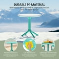 thumbnail image 4 of WestinTrends Playa 31.5" Round Plastic Outdoor Patio Dining Table for 4, Turquoise, 4 of 14