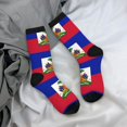 thumbnail image 7 of Womens Funny Socks Haitian Flag Printed Patterned Socks Novelty Socks, 7 of 7