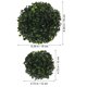thumbnail image 2 of HEALEEP 2Ud Bola Decorativa De Planta Artificial Verde Para Ambientes Comerciales Y Residenciales, 2 of 6
