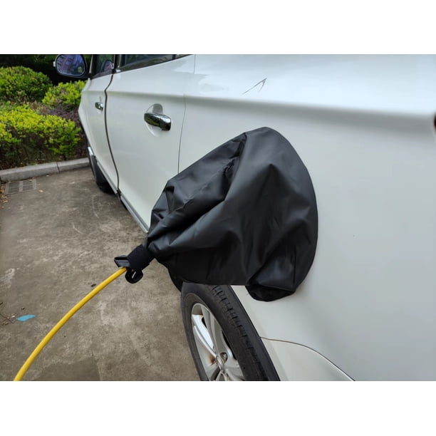 Cubierta del puerto de salida del cargador EV, cubierta impermeable del puerto de carga del automóvil eléctrico para exteriores, lluvia, sol, nieve, protección contra la intemperie, agarre magnético JAMW Sencillez
