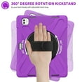 thumbnail image 3 of Dteck Case for iPad Pro 11 inch M4 2024,Heavy Duty Armor Shockproof Kids Case with Rotating Stand & Hand/Shoulder Strap for iPad Pro 11-in. (M4),Purple, 3 of 7