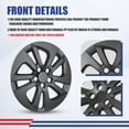 thumbnail image 3 of (Set of 4) 15 inch Hubcaps Wheel Rims Cover for 2016-2022 Toyota Prius/2017-2022 Toyota Prius Prime/2020-2024 Toyota Corolla Hybrid,Black Matte, 3 of 7
