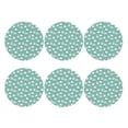 thumbnail image 2 of Pofeuu Cute Sheeps Print Leather Coasters Set of 6, Round Cups Mugs Mat Pad for Home Kitchen Heat Resistant Drink Coasters,Round Shape, 2 of 7
