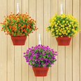 thumbnail image 3 of Sinhoon 6 Bundles Artificial Flowers Outdoor Fake Flowers for Decoration UV Resistant No Fade Faux Plastic Plants Garden Porch Window Box Décor(purple red), 3 of 13