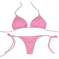 thumbnail image 1 of Women Swimwear Micro Bikini Set Tie Side G-String Thong Beach Swimsuit, 1 of 4