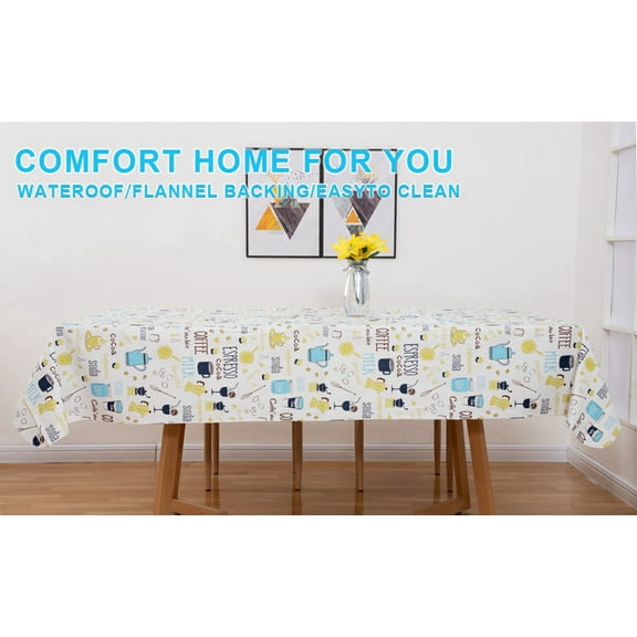 Ray Star Vinyl Tablecloths 60x84 Spring Tablecloth Plastic Picnic Outdoor and Camping 100% Waterproof Oilcloth Table Cover for Rectangle Tables