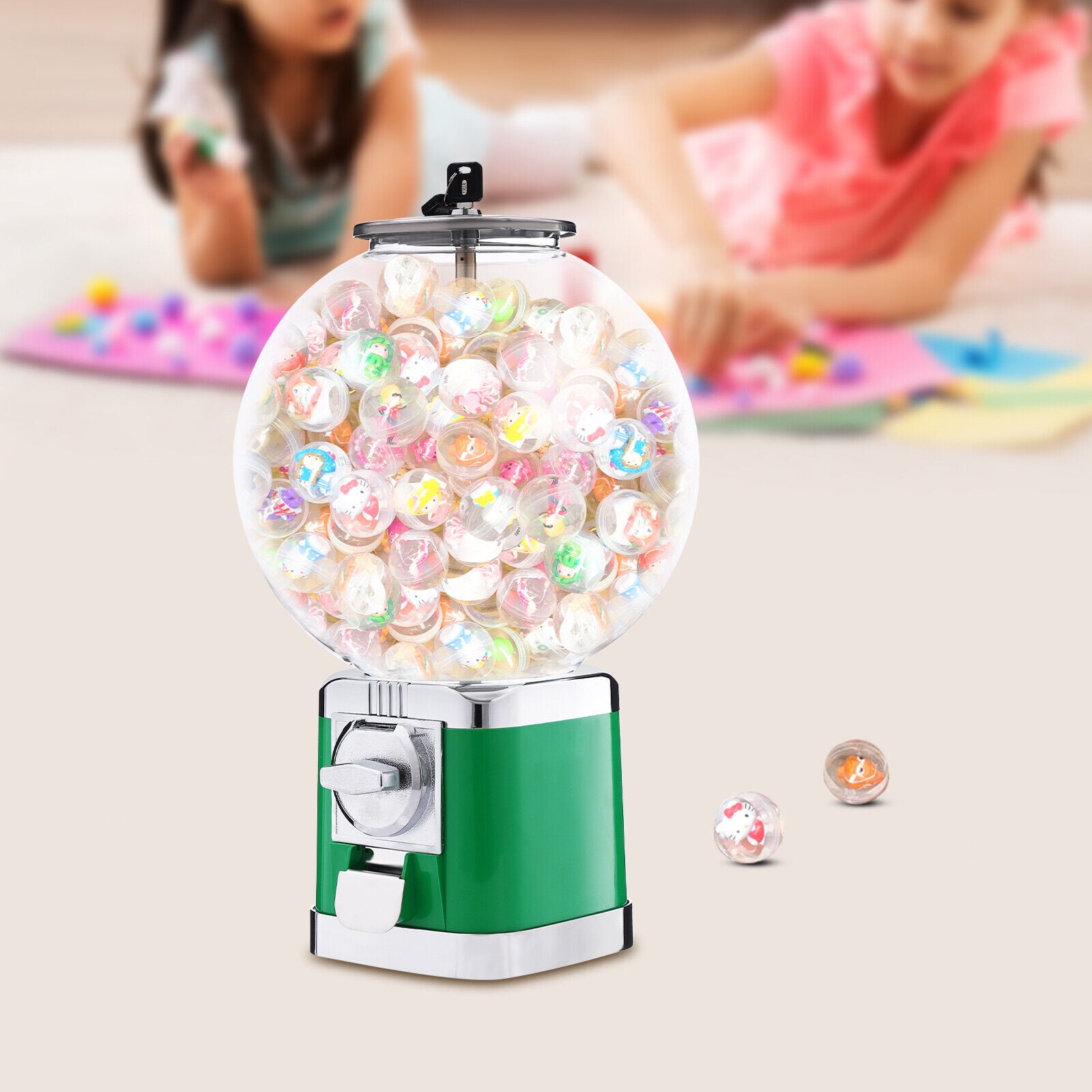 Bulk Vending Gumball Candy Machine Countertop Treat Dispenser Large Capacity