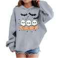 thumbnail image 2 of BLTIBY Halloween Sweatshirts Hoodies for Toddler Girl Boy Fall Winter Printed Long Sleeve Tops Comfy Pullover Blouse for Kids Gray 2 11-12 Years, 2 of 9