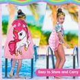 thumbnail image 6 of Hengguang Unicorn Hooded Towel for Kids, Hooded Beach Towel Swimming Bath Poncho Ultra Soft and Absorbent Bathrobe for Girls Boys Children Toddler 2-8 Years Old, 6 of 7
