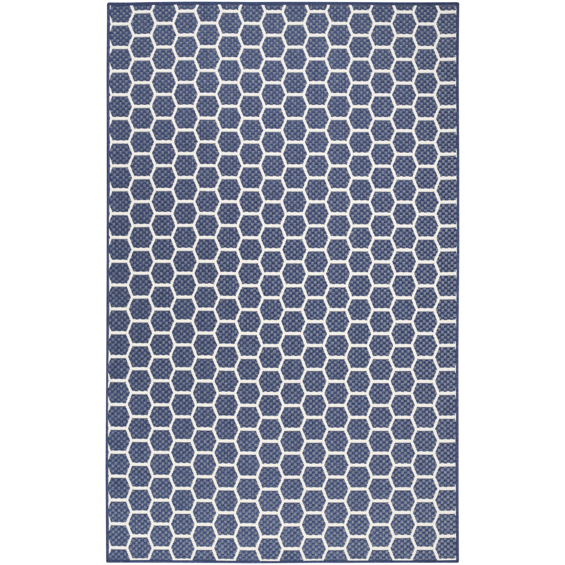 Nourison Twist Reversible 6' x 9' Navy Modern Rug