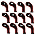thumbnail image 1 of Eigraketly Paquete de 12 cubiertas de cabeza de golf Fairway exquisitas cubiertas de malla regalo dulce accesorios para Putter suministros Golf Rojo, 1 of 6