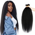 thumbnail image 1 of Hair Bundles NiegMeag Color #1B Kinky Straight Peruvian 8A, 1 of 7