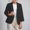 Black, variant on Liyamei Girls Solid Color Suit Jacket with Lapel for School Casual Wear Size 3-4 Years
