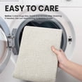 thumbnail image 5 of iOhouze Washable Rug 3x5 Rugs for Entryway Non Slip Area Rug Boho Kitchen Rugs Bedroom Rug Front Door Carpet for Entryway Hallway Bedroom, Cream/Grayish, 5 of 7