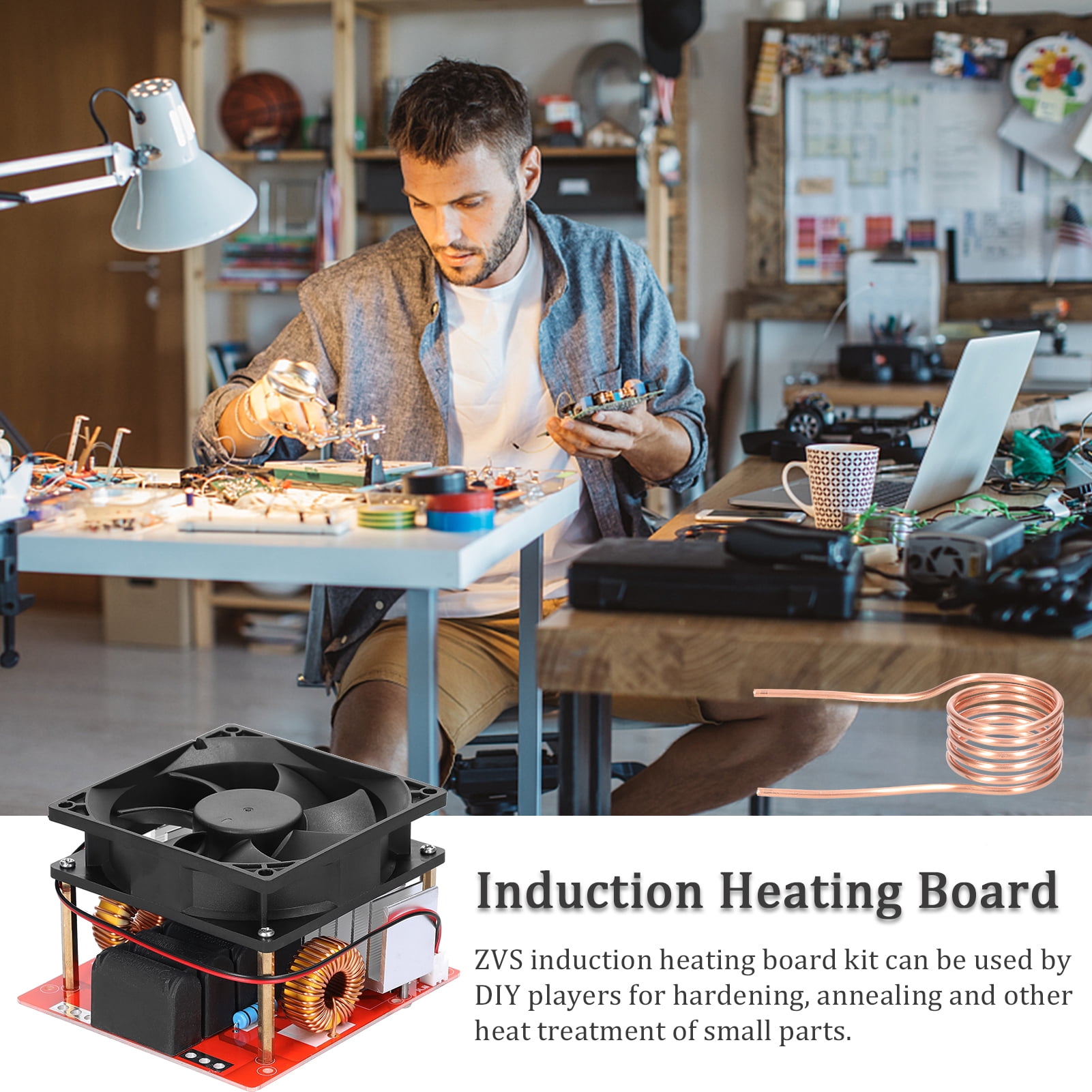 ZVS-Induktionsheizung DC 12–30 V – Treiberplatine Mit Heizspule, Für DIY-Projekte & Spulen