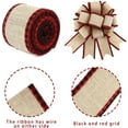 thumbnail image 3 of Naler Christmas Wired Edge Ribbon 2 Roll 6 Yard × 2.5Inch Christmas Buffalo Plaid Ribbon Burlap Ribbon Wired Ribbon for Christmas Tree Decoration DIY Crafts Gift Wrapping, 3 of 6