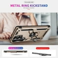 thumbnail image 3 of Dteck Heavy Duty Case for Samsung Galaxy S25 Ultra Phone Case with Metal Ring Magnetic Kickstand, Military Grade Shockproof Rugged Protective Cover for Galaxy S25 Ultra ,Gold, 3 of 7