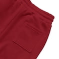 thumbnail image 6 of WTOBBY Men's Multi-Pocket Fleece-Lined Cargo Pants Relaxed Fit for Casual Outdoor Activities Warm Comfortable Workout Joggers Men's Trousers,Red M, 6 of 7