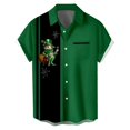 thumbnail image 3 of Camisa del Día de San Patricio para hombre, con estampado 3D, divertida camiseta de trébol verde, camisa informal de manga corta con botones para el Día de San Patricio para hombre, 3 of 5