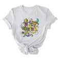 thumbnail image 4 of ICHUANYI Women's Mardi Gras Fashion Short Sleeve Crewneck Print T-shirt Casual Loose Shirt Tops Cloth New Trending, 4 of 4