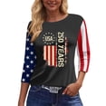 thumbnail image 6 of Trgacdwlo 1776-2026 250 Anniversary USA Flag Stars Print 4th of July Shirts Womens Freedom Independence Day Red White and Blue Womens Graphic T Shirts Black XXL, 6 of 6