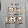 thumbnail image 2 of Gilmore Girls I'm the Rory to Your Lorelei Women's Gray Heather Short Sleeve Crew Neck Crop Tee-XL, 2 of 3