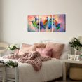 thumbnail image 3 of Hieng Hummingbird Wall Art Decor Abstract Colorful Bird Painting Prints Modern Living Room Kitchen Decorations Gallery Wrap Unframed, 3 of 6