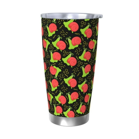 

Lukts Cartoon Snail for 20OZ Car Cup Stainless Steel Direct Drinking Straw Thermos Cup Suitable for Office Travel and Car-Without Straw