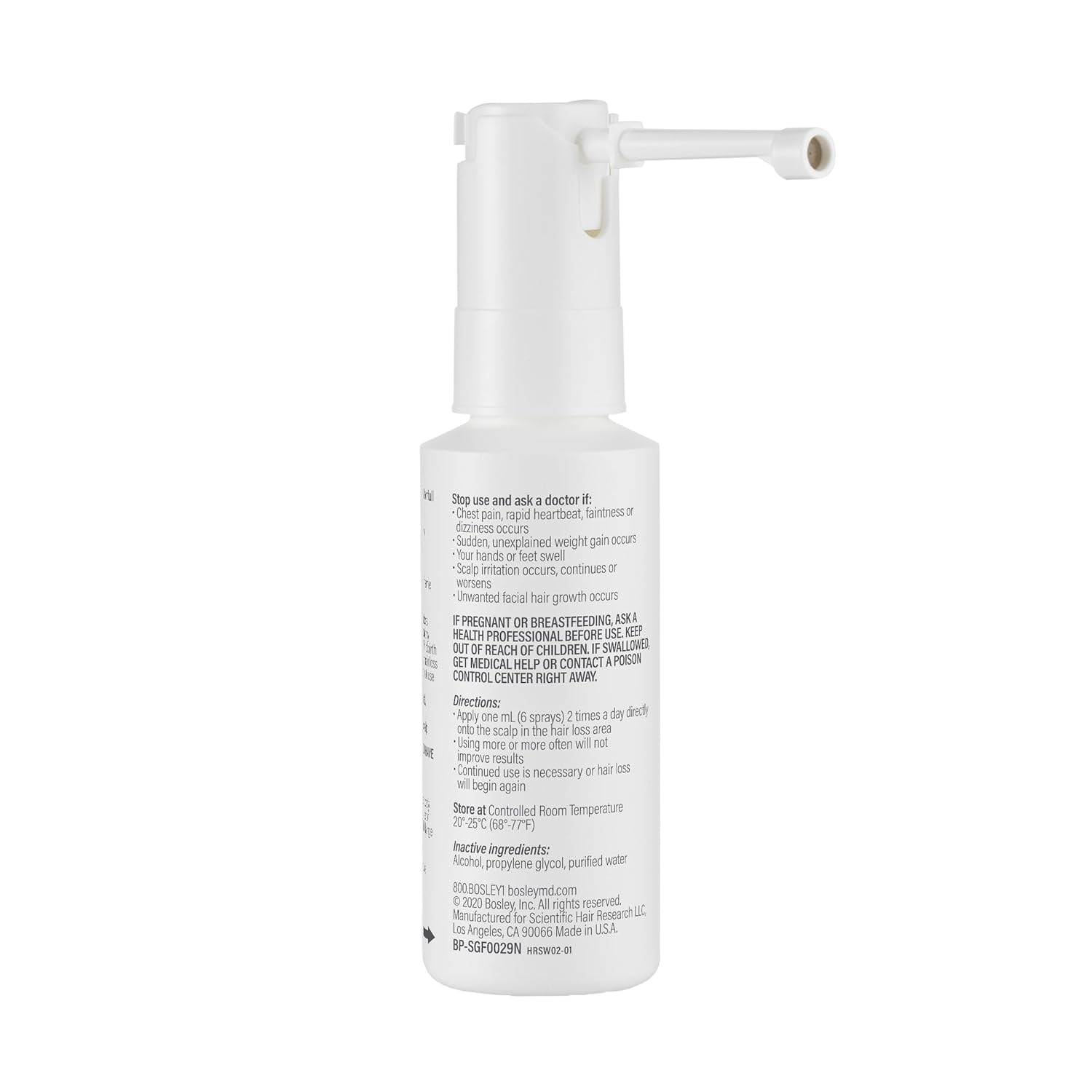 BosleyMD Women's Regrowth Treatment 2% Minoxidil Spray